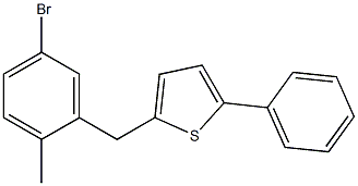 2-(5-broMo-2-Methylbenzyl)-5-phenylthiophene Structure