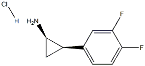 cis-2-(3,4-difluorophenyl) cyclopropanaMine hydrochloride Structure