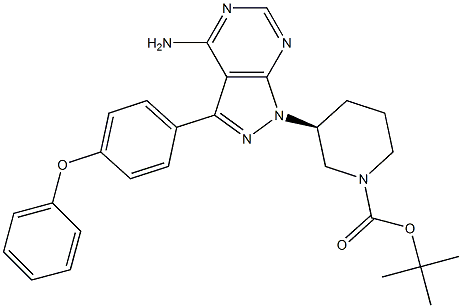 (S)-tert-butyl 3-(4-aMino-3-(4-phenoxyphenyl)-1H-pyrazolo[3,4-d]pyriMidin-1-yl)piperidine-1-carboxylate Structure