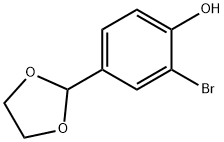 2-bromo-4-(1,3-dioxolan-2-yl)phenol Structure