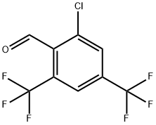 2-CHLORO-4,6-BIS(TRIFLUOROMETHYL)BENZALDEHYDE 구조식 이미지