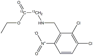 Ethyl 2-(6-Nitro-2,3-dichlorobenzyl)glycine-13C2 구조식 이미지