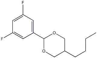 5-butyl-2-(3,5-difluorophenyl)-1,3-dioxane 구조식 이미지