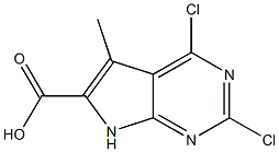 2,4-dichloro-5-Methyl-7H-pyrrolo[2,3-d]pyriMidine-6-carboxylic acid Structure