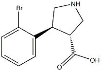 (+/-)-trans-4-(2-broMo-phenyl)-pyrrolidine-3-carboxylic acid 구조식 이미지