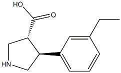 (+/-)-trans-4-(3-ethyl-phenyl)-pyrrolidine-3-carboxylic acid 구조식 이미지