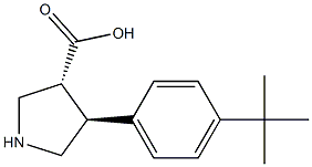 (+/-)-trans-4-(4-tert-butyl-phenyl)-pyrrolidine-3-carboxylic acid Structure