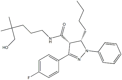 (4R,5S)-5-butyl-3-(4-fluorophenyl)-N-(5-hydroxy-4,4-diMethylpentyl)-1-phenyl-4,5-dihydro-1H-pyrazole-4-carboxaMide 구조식 이미지