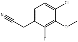4-Chloro-2-fluoro-3-Methoxyphenylacetonitrile, 97% 구조식 이미지