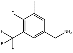 4-Fluoro-3-Methyl-5-(trifluoroMethyl)benzylaMine, 97% Structure