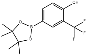 4-(4,4,5,5-TetraMethyl-[1,3,2]dioxaborolan-2-yl)-2-trifluoroMethyl-phenol 구조식 이미지