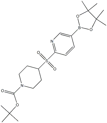tert-butyl 4-((5-(4,4,5,5-tetraMethyl-1,3,2-dioxaborolan-2-yl)pyridin-2-yl)sulfonyl)piperidine-1-carboxylate Structure
