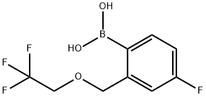 4-fluoro-2-((2,2,2-trifluoroethoxy)Methyl)phenylboronic acid Structure