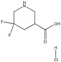 5,5-difluoropiperidine-3-carboxylic acid hydrochloride 구조식 이미지