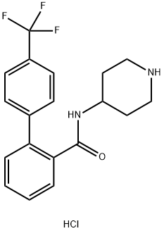 N-(piperidin-4-yl)-4'-(trifluoroMethyl)biphenyl-2-carboxaMide hydrochloride 구조식 이미지