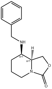 cis-8-(BenzylaMino)hexahydro-oxazolo[3,4-a]pyridin-3-one 구조식 이미지