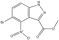 Methyl 5-BroMo-4-nitro-1H-indazole-3-carboxylate Structure