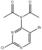 N-Acetyl-N-(5-broMo-2-chloro-pyriMidin-4-yl)-acetaMide Structure