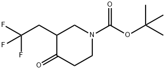 tert-butyl 4-oxo-3-(2,2,2-trifluoroethyl)piperidine-1-carboxylate Structure