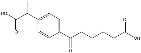 6-[4-(1-Carboxy-ethyl)-phenyl]-6-oxo-hexanoic acid 구조식 이미지
