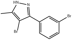 4-broMo-3-(3-broMophenyl)-5-Methyl-1H-pyrazole Structure