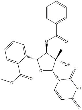 ((2R,3R,4S,5R)-3-(benzoyloxy)-5-(2,4-dioxo-3,4-dihydropyriMidin-1(2H)-yl)-4-hydroxy-4-Methyltetrahydrofuran-2-yl)Methyl benzoate Structure