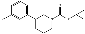 tert-butyl 3-(3-broMophenyl)piperidine-1-carboxylate Structure