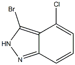 3-BroMo-4-chloro-2H-indazole 구조식 이미지