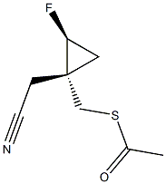 S-(((1S,2S)-1-(CyanoMethyl)-2-fluorocyclopropyl)Methyl) ethanethioate Structure