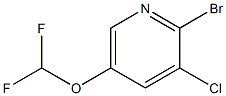 2-BroMo-3-chloro-5-difluoroMethoxy-pyridine Structure