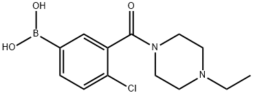 (4-chloro-3-(4-ethylpiperazine-1-carbonyl)phenyl)boronic acid 구조식 이미지