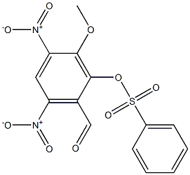 2-ForMyl-6-Methoxy-3,5-dinitrophenyl Benzenesulfonate 구조식 이미지