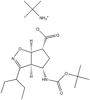 2-Methylpropan-2-aMiniuM (3aS,4S,6R,6aR)-4-(tert-butoxycarbonylaMino)-3-(pentan-3-yl)-4,5,6,6a-tetrahydro-3aH-cyclopenta[d]isoxazole-6-carboxylate Structure