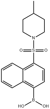 (4-((4-methylpiperidin-1-yl)sulfonyl)naphthalen-1-yl)boronic acid Structure
