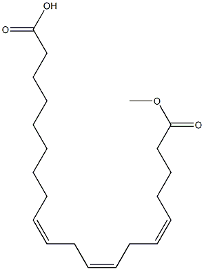 5(Z),8(Z),11(Z)-EICOSATRIEN-1,20-DIOIC ACID METHYL ESTER Structure
