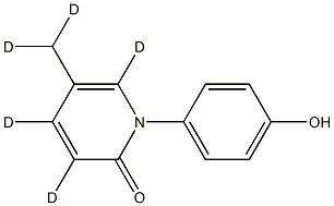 N-(4-Hydroxyphenyl)-5-methyl-2-1H-Pyridone-d5 구조식 이미지