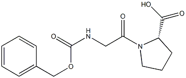N-Cbz-glycyl-L-proline 구조식 이미지