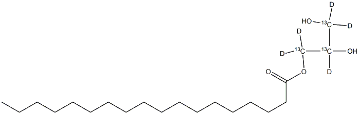 1-Stearoyl-rac-glycerol-13C3,d5 Structure