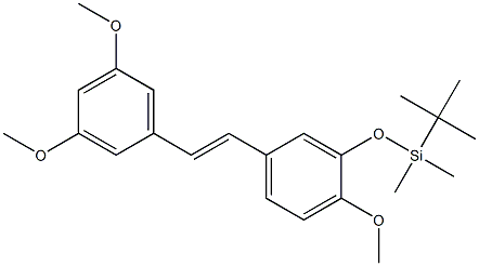 (E/Z)-3,4’,5-Trimethoxy-3’-(tert-butyldimethylsilyloxy)stilbene 구조식 이미지