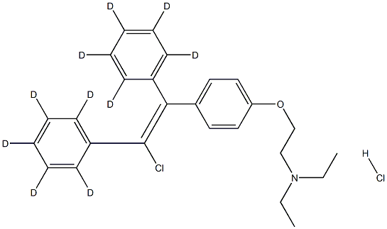 trans-CloMiphene-d5 Hydrochloride 구조식 이미지