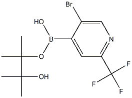 5-BroMo-2-(trifluoroMethyl)pyridine-4-boronic acid pinacol ester Structure