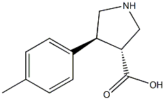 (+/-)-trans-4-(4-Methyl-phenyl)-pyrrolidine-3-carboxylic acid 구조식 이미지