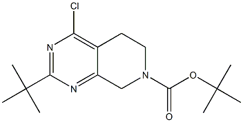 tert-Butyl 2-(tert-butyl)-4-chloro-5,6-dihydropyrido[3,4-d]pyriMidine-7(8H)-carboxylate 구조식 이미지