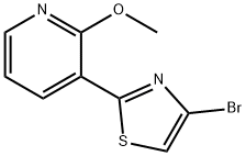 4-broMo-2-(2-Methoxypyridin-3-yl)thiazole 구조식 이미지