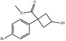 Methyl 1-(4-broMophenyl)-3-hydroxycyclobutanecarboxylate 구조식 이미지