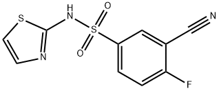 3-cyano-4-fluoro-N-(thiazol-2-yl)benzenesulfonaMide Structure