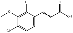 4-Chloro-2-fluoro-3-MethoxycinnaMic acid, 97% 구조식 이미지