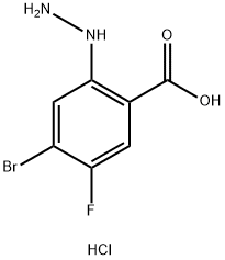 4-broMo-5-fluoro-2-hydrazinylbenzoic acid hydrochloride 구조식 이미지