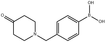 4-((4-oxopiperidin-1-yl)Methyl)phenylboronic acid Structure