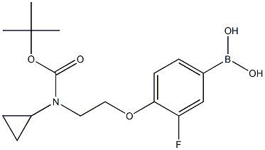 4-(2-(tert-butoxycarbonyl(cyclopropyl)aMino)ethoxy)-3-fluorophenylboronic acid Structure